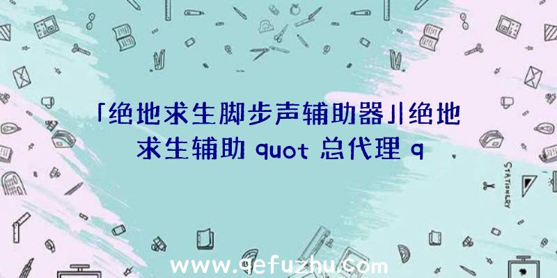 「绝地求生脚步声辅助器」|绝地求生辅助